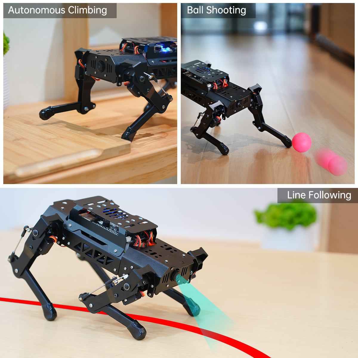PuppyPi Hiwonder Quadruped Robot with AI Vision Powered by Raspberry Pi ROS Open Source Robot Dog